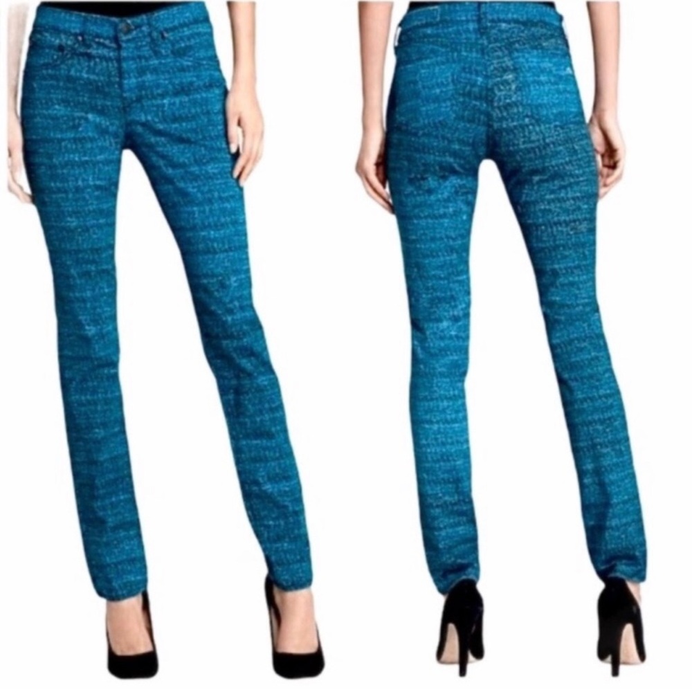Rag and Bone teal Tweed Print Jeans Size 24